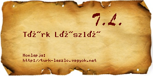 Türk László névjegykártya